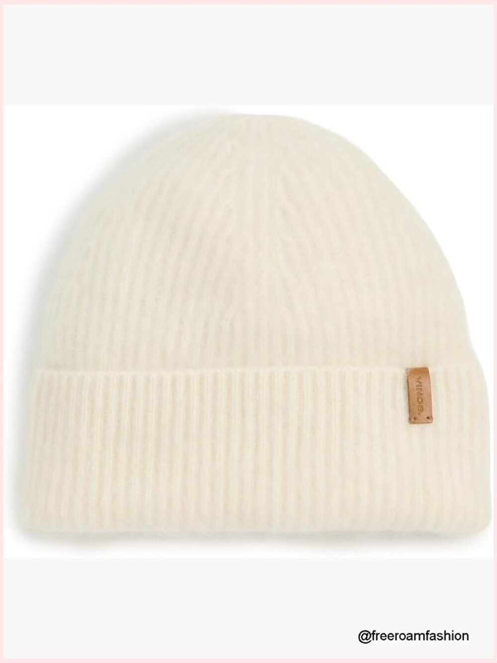 Brushed Cashmere Cuffed Beanie - Winter Hat